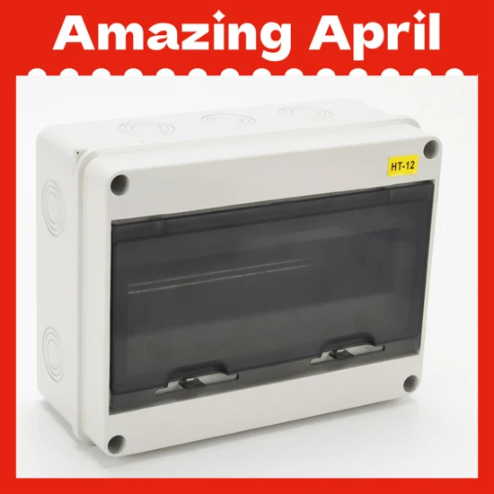 Ht-12 IP65 Открытый водонепроницаемый 12-контактный пластиковый распределительный ящик электропитания