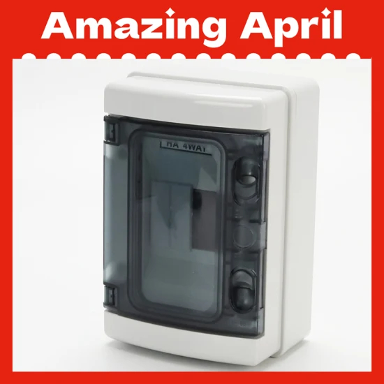 Ha-4 ​​Ways IP65 Водонепроницаемая наружная распределительная коробка 140*210*100 мм, пластиковая 4-полосная/4-полюсная распределительная коробка