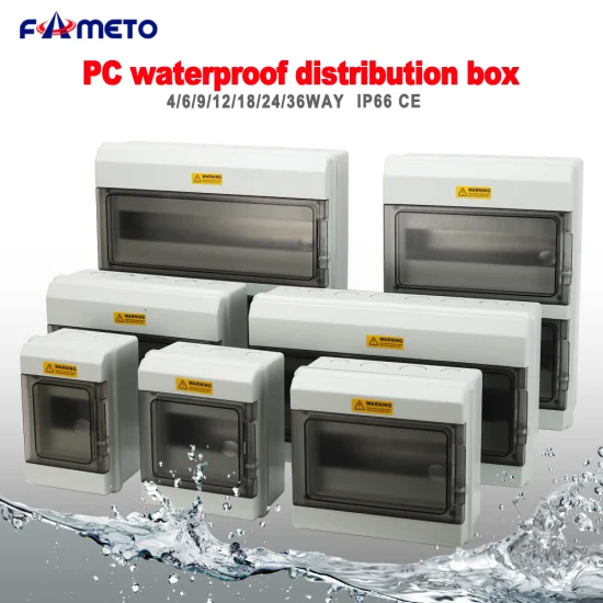 Полиуретановая распределительная коробка 4/6/9/12/18/24/36вай ИП66 на открытом воздухе водонепроницаемый материал ПК распределительной коробки