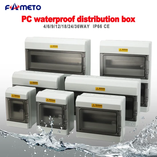 Полиуретановая распределительная коробка 4/6/9/12/18/24/36вай ИП66 на открытом воздухе водонепроницаемый материал ПК распределительной коробки