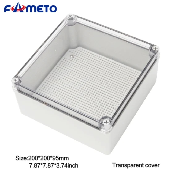 Наружная водонепроницаемая распределительная коробка 200*200*95 мм, прозрачная крышка, оптовая продажа