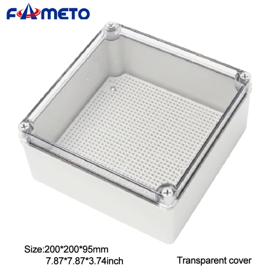 Наружная водонепроницаемая распределительная коробка 200*200*95 мм, прозрачная крышка, оптовая продажа