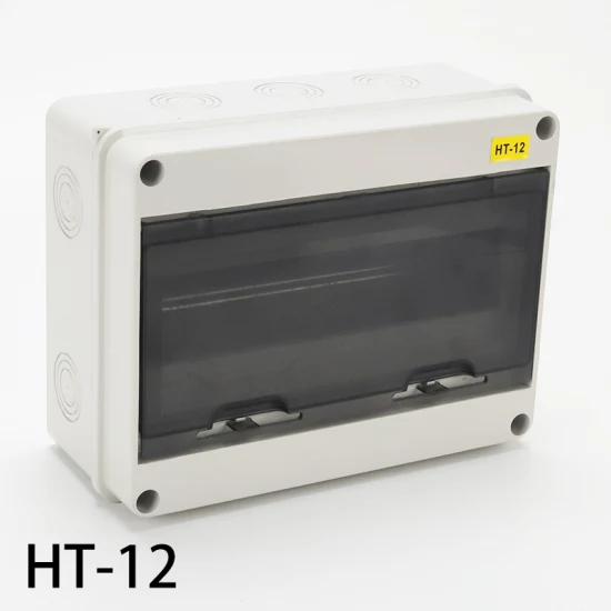Ht-12 IP65 Открытый водонепроницаемый 12-контактный пластиковый распределительный ящик электропитания
