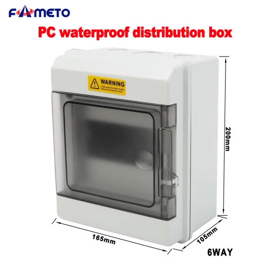 Фотоэлектрическая распределительная коробка at-6 Материал ПК Огнеупорный водонепроницаемый пластиковый корпус 6 бит