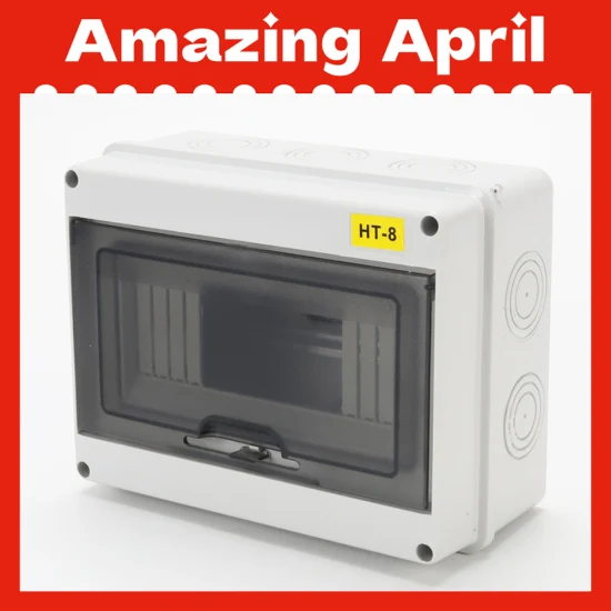 Ht-8 Водонепроницаемая 200 мм * 155 мм * 95 мм ABS Поверхность Заподлицо Тип 8-контактная распределительная коробка MCB Распределительная коробка