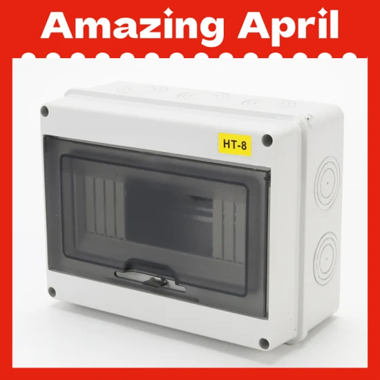 Ht-8 Водонепроницаемая 200 мм * 155 мм * 95 мм ABS Поверхность Заподлицо Тип 8-контактная распределительная коробка MCB Распределительная коробка