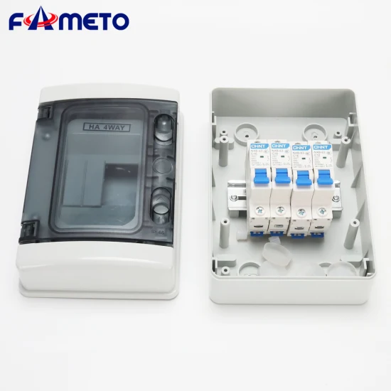 Ha-4 ​​Ways IP65 Водонепроницаемая наружная распределительная коробка 140*210*100 мм, пластиковая 4-полосная/4-полюсная распределительная коробка