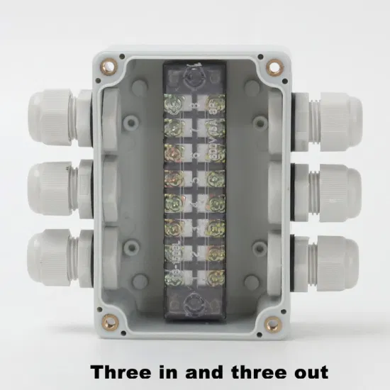 3 входа и 3 выхода, 15 А, 400 В, 8-полосная водонепроницаемая распределительная коробка для использования на открытом воздухе Tb1508 CE IP67