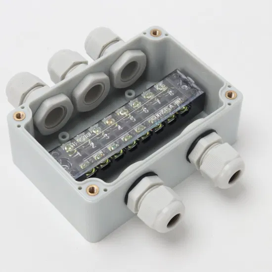 Два входа и три выхода 3,9*2,7*2 дюйма, распределительная коробка для проводов электропитания на открытом воздухе, АБС-пластик, серый цвет