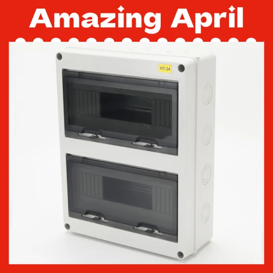 Ht-24 Водонепроницаемый 360*280*110 мм ABS+PC Заподлицо Тип 24-позиционная распределительная коробка MCB полюса