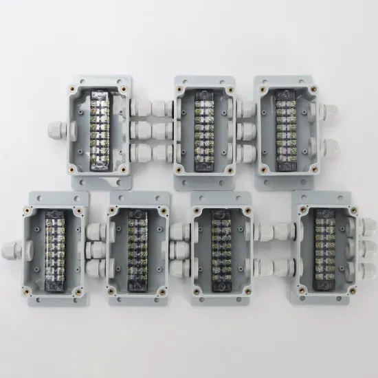 Один входной и один выходной терминал Водонепроницаемая распределительная коробка 100*68*50 мм Установите уши ABS IP67 Tb1508 Медь