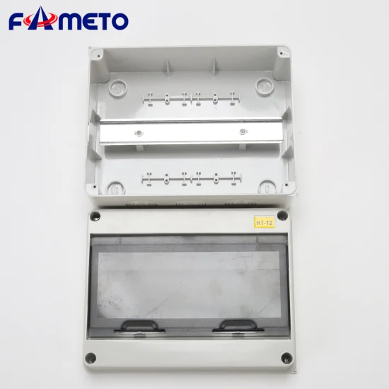 Ht-12 IP65 Открытый водонепроницаемый 12-контактный пластиковый распределительный ящик электропитания